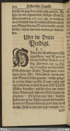 [Historische Zugabe] Uber die Dritte Predigt