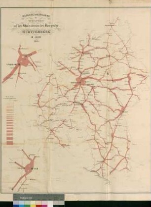 Bildliche Darstellung des Verkehrs auf den Staatsstraßen des Königreichs Württemberg