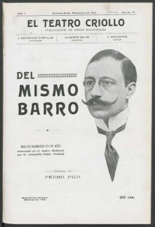 1912001300: Del mismo barro : boceto dramático en un acto
