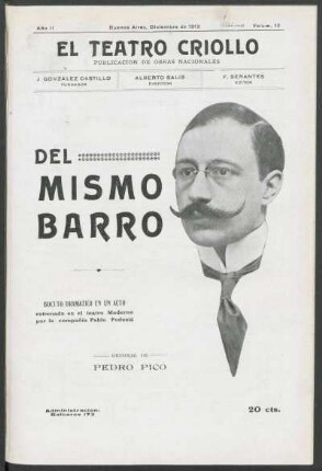 1912001300: Del mismo barro : boceto dramático en un acto