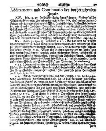 Additamenta und Continuatio der vorhergehenden Zugabe.