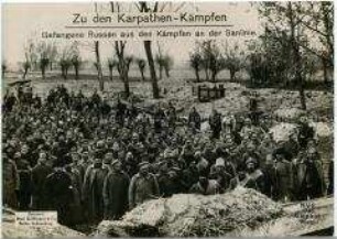 In den Karpaten gefangen genommene Russen