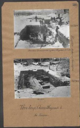 Flugplatz-Neuanlage für Armee-Flugp. 6 bei Grandglise: Bau eines Unterstandes auf dem Flugplatz