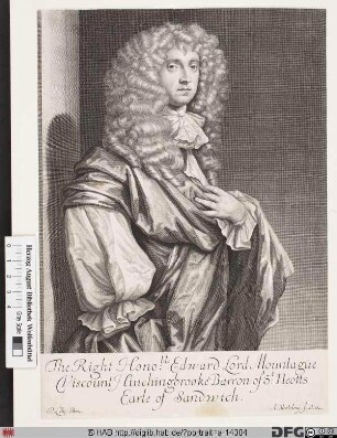 Bildnis Edward Montagu, 1660 1. Earl of Sandwich