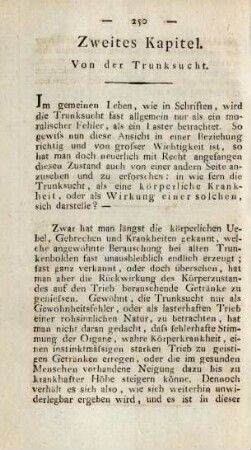 Zweites Kapitel. Von der Trunksucht