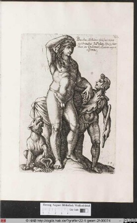 Statue des Bacchus und Silenos.