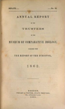 Annual report, 1862