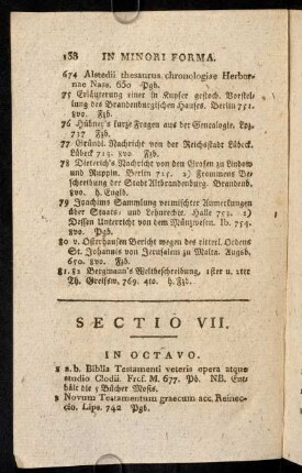 138-142, Sectio VII.