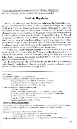 Belohnte Begabung