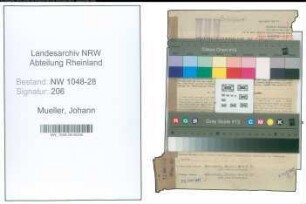 Entnazifizierung Johann Mueller , geb. 07.05.1898 (Fernmelder)