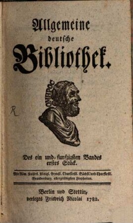 Allgemeine deutsche Bibliothek. 51. 1782