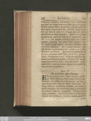 Cap. V. De Iudicibus Quaestionum.