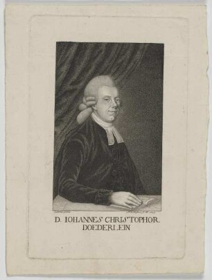 Bildnis des Iohannes Christophor. Doederlein