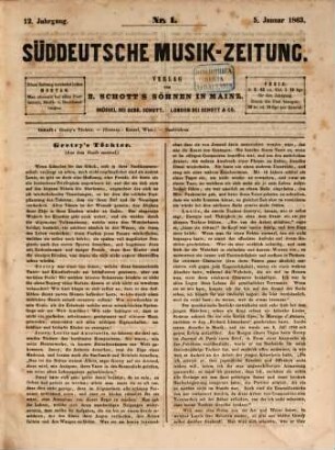 Süddeutsche Musik-Zeitung, 12. 1863