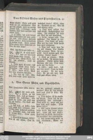 2. Von Gottes Wesen und Eigenschaften.
