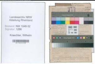 Entnazifizierung Wilhelm Kraechter , geb. 07.03.1900 (Beamter)