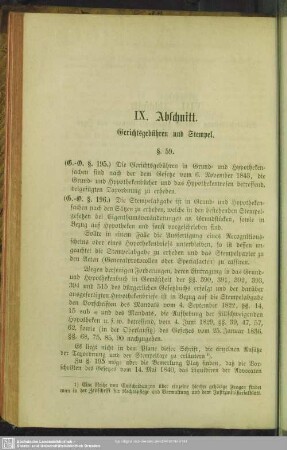 IX. Abschnitt. Gerichtsgebühren und Stempel
