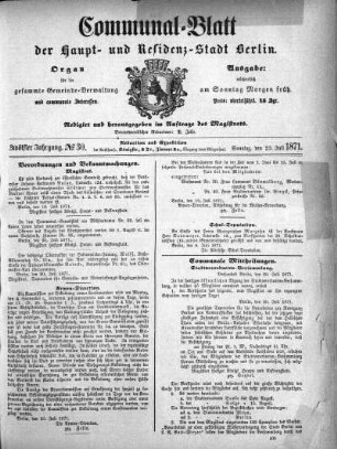 1871,30: No. 30, 23. Juli 1871