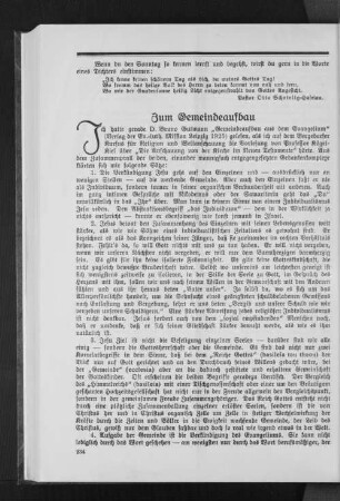 Zum Gemeindeaufbau