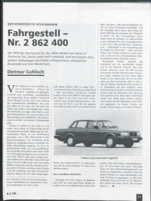 Der schwedische Volkswagen: Fahrgestell - Nr. 2 862 400