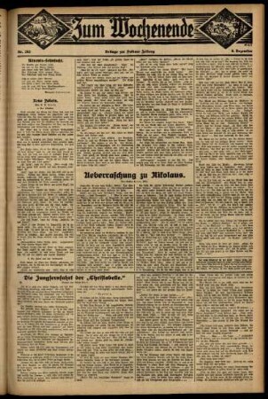 Zweite Ausgabe vom Sonntag, den 06. Dezember 1931.