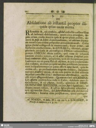 §. 11. De Absolutione ab instantia propter illiquida ipsius causae merita