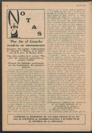 Notas - Por fin el gaucho tendría su monumento