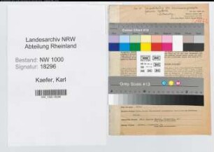 Entnazifizierung Karl Kaefer, geb. 29.09.1878 (Kaufmann)