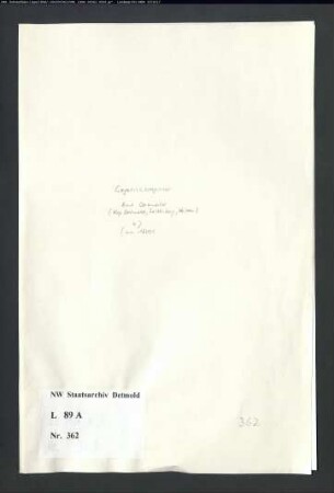 Gogerichtsregister Amt Detmold (Bruchstücke) o.J. [um 1600]