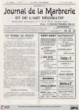 No. 29 (1er Janvier 1905)