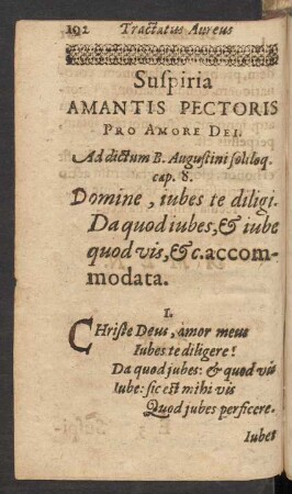 Suspira Amantis Pectoris Pro Amore Dei.