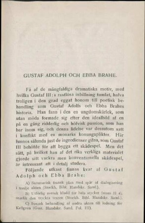 Gustaf Adolph Och Ebba Brahe.