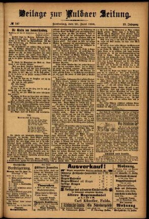 Zweite Ausgabe vom Samstag, den 20. Juni 1896.