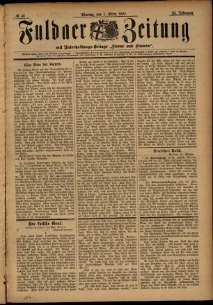 Ausgabe vom Montag, den 01. März 1897.
