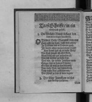 TrostSchrift/ in ein Gespräch gefast.