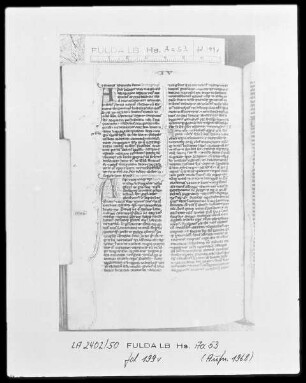 Biblia Latina — Initialen A, Folio 199verso