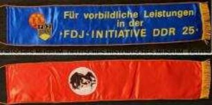 Fahnenschleife der FDJ-Initiative DDR 25