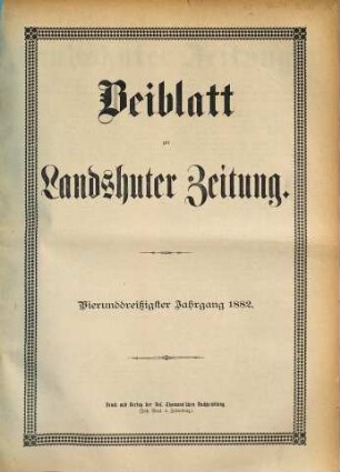 Landshuter Zeitung. Beiblatt zur Landshuter Zeitung. 34,[3]. 1882