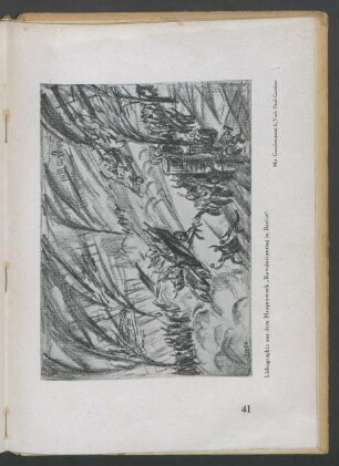 Lithographie aus dem Mappenwerk "Revolutionstag in Berlin"