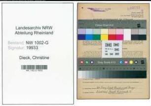 Entnazifizierung Christine Dieck, geb. 13.08.1887 (Gastwirtin)