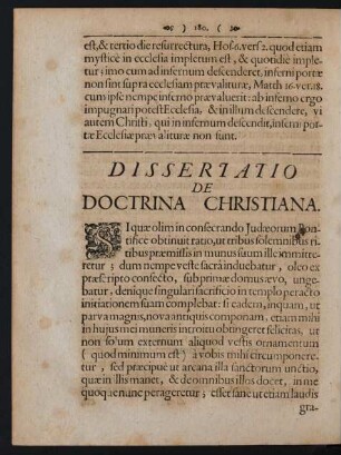 Dissertatio De Doctrina Christiana.