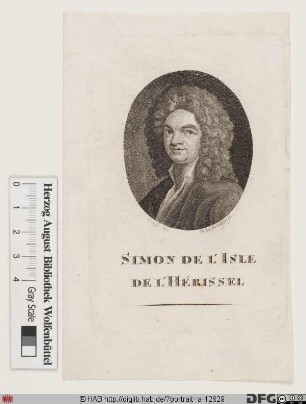 Bildnis Simon-Claude de (Delisle) L'Isle (de l'Hérissel)
