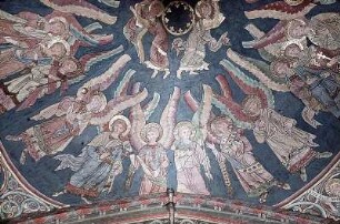 Thronende Muttergottes und die beiden Johannes', umgeben von einem Engelreigen