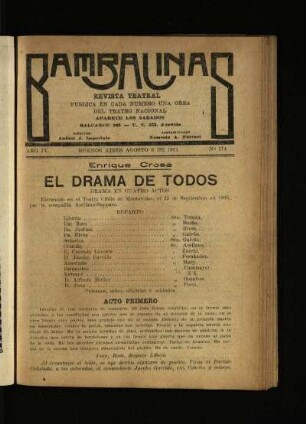 El drama de todos : drama en cuatro actos