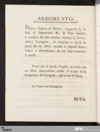 Argomento/Sujet.
