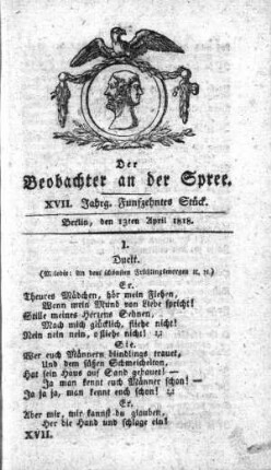 15. Stueck, 13. April 1818