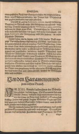 Von den Sacramenten und irem rechten Brauch.
