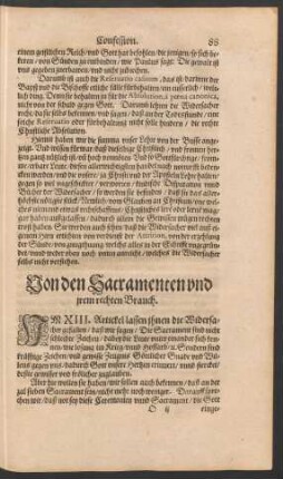 Von den Sacramenten und irem rechten Brauch.