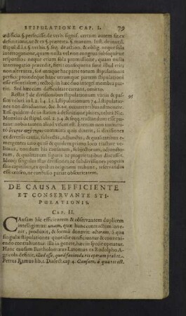 De causa efficiente et conservante stipulationis.