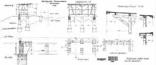 Talhausen: Empfangsgebäude Wartehalle Fundament,Schnitte,Sockel Sitzbankfüße